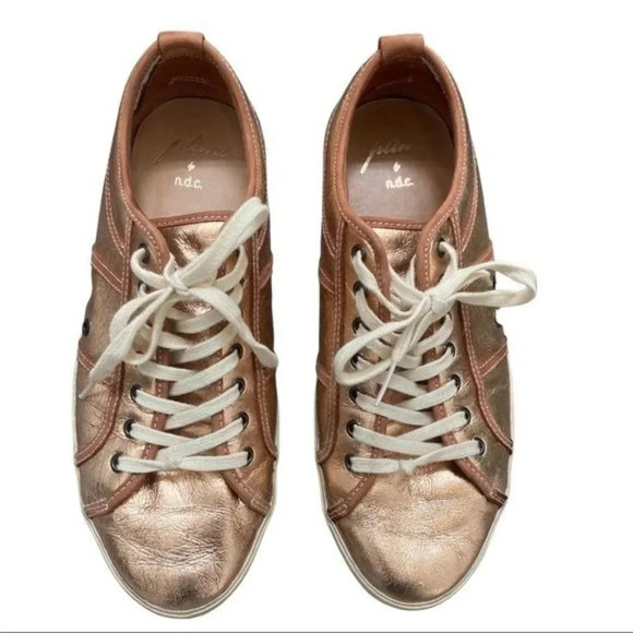Plims by n.d.c. Metallic Rosegold Leather Sneakers - Picture 3 of 7